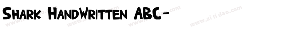 Shark HandWritten ABC字体转换